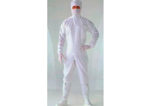 Anti-static Coverall,5mm Grid,White